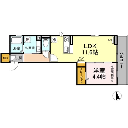 連坊駅 徒歩15分 2階の物件間取画像